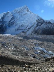 Nuptse e ghiacciaio del Khumbu scendendo