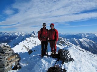 Francesco e Giorgio in cima al pioltone 2612m