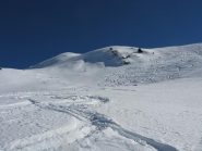 la cime del Giassiez in alto a sx. e giochi di neve