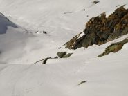 La via alternativa seguita dall'Alpe Fornelli (in alto) per arrivare al Colle Bocchetta