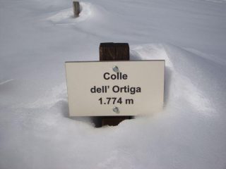 Colle dell'Ortiga, segnaletica