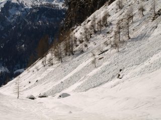 Assestementi poco sopra Alpe Cologno