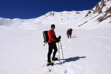 Stelvio a quota 2550 m. nella parte alta del Vallon de Crouès (9-4-2011)