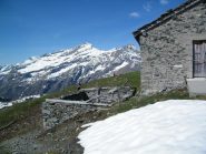 L'Alpe Lavez: sullo sfondo Testa Grigia e Rothorn