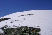 Ultimo tratto di neve in prossimità della cima