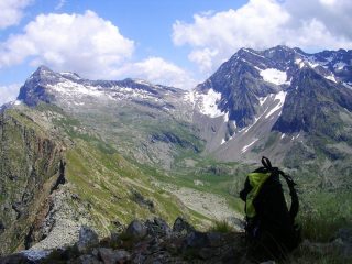 Dalla cima del Monte Cavaglia: il Pizzo Scalino, il passo Painale, il Monte Painale