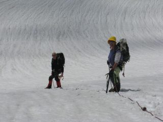Renato e Maurizio sul ghiacciaio