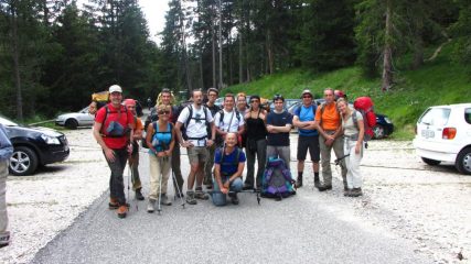 foto di gruppo alla partenza da Malga Zannes (22-7-2011)