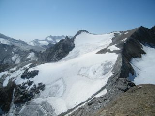 ghiacciaio del carro dalla cima d'oin
