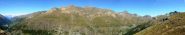 panoramica dal sentiero 12 poco sopra il lago, verso la cresta creyaz - tersiva