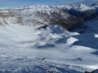 Situazione neve dalla cima del Parpaillon