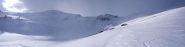 l'arrivo all'alpe Chaz de Chaligne,vento fortissimo e nuvole sulla cresta Tardiva...