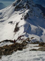 La cresta finale vista dai 2.754 metri della Punta Valnera