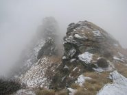 Nella nebbia, quota 1585 del Roc d'la Cruasera