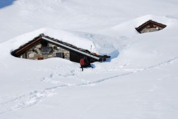 Gli alpeggi di Liconi sotto la neve