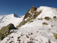 La cresta e la vetta di Punta Prial (2424 m)