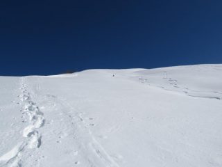 Bella neve sulla parte alta della Testa Gardon