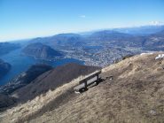 Panorama dalla vetta verso Lugano ed i laghi