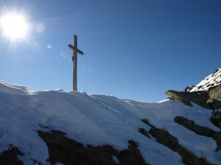 La croce a Colle Carisey (2142 m)