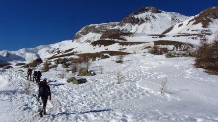 appena partiti dal Col de Vars (3-3-2012)