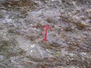 freccia indicante i vari passaggi sui boulder