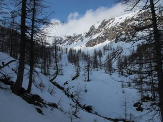 Risalendo il vallone dopo l'Alpe della Gianna