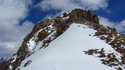 la parte alta della cresta NE della Rocca Verde 
