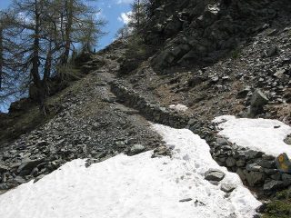 tratto finale del sentiero dal Col Fenetre