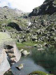 Lago Savolere con Moncimur sullo sfondo