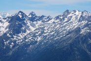 La cresta dal Mt. Monchette al Mt. Lusse con il Passo di Leseney