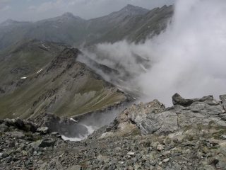 La cresta dal valico Passetta al Passo Bucìe