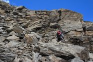 il tratto roccioso che precede la quota 3349 m. (7-7-2012)