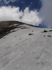 07 - ripido nevaio per arrivare in cresta