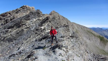 salendo nella parte alta della cresta SE del Foreant (15-7-2012)