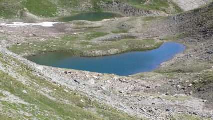 Lac de l'Eychassier visto dal colletto omonimo (15-7-2012)