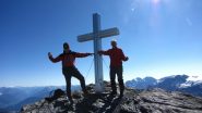 Stelvio ed Enrico in cima all'Ussers Barrhorn (23-7-2012)