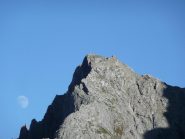 Tramonto con luna sulle cime della valle Maira