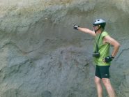  la parete con i fossili marini