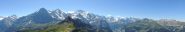 panorama dal Mannlichen Gipfel verso Eiger, Monch, Jungfrau