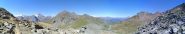 ampio panorama dal Colle Garin,versanti  Cogne e valle centrale,sullo sfondo il Monte Bianco...