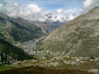 Val d'Isère scendendo dal col de l'Iseran