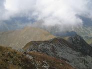 Panorama della cresta che scende al Colle delle Barre 