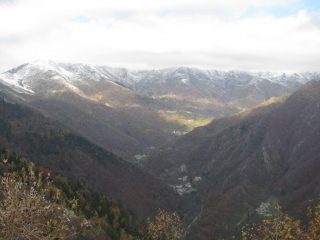Dalla cima panorama sulla valle di Ribordone
