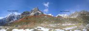 il percorso ad anello che tocca   il rifugio,  l'alpe Chardonney nel vallone di Vertsan  ed il colle omonimo,l'alpe Berriè...