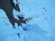 La scalinata che collega ai pascoli dell'Alpe Fornà