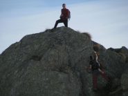 Stefano traccia una variante alpinistica alla Roccia di Saler