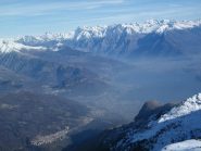 Panorama dall vetta verso la Valtellina