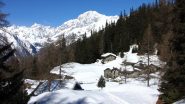 Arpilles e il Monte Bianco che domina la scena nello sfondo! (16-3-2013)