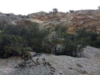 le erosioni viste dalla sosta del 4° tiro