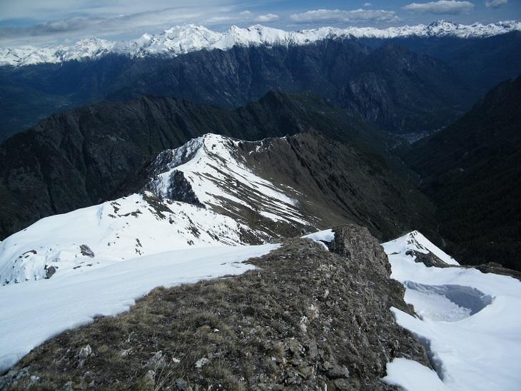 La cresta tra Mont Digny e Mont Giavin